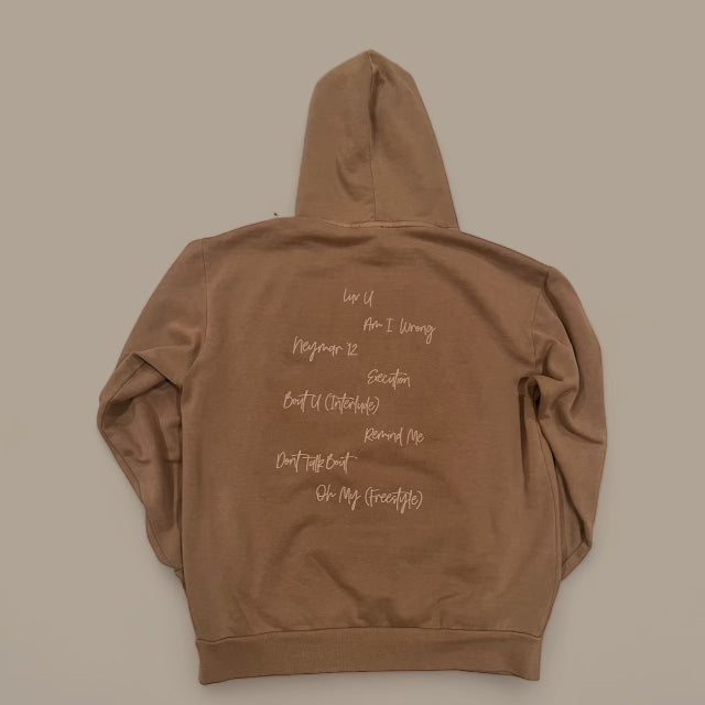 2UP “WCWI” Large Print Hoodie- Burro Brown