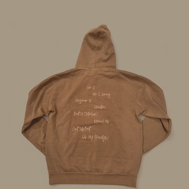 2UP “WCWI” Small Print Hoodie- Burro Brown